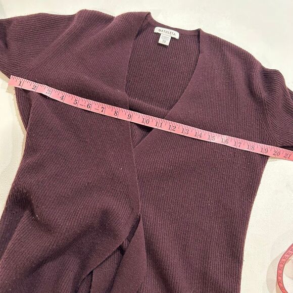 Athleta Women’s XXS Plum Wrap Sweater Long Sleeve Belted Cardigan - Picture 6 of 8